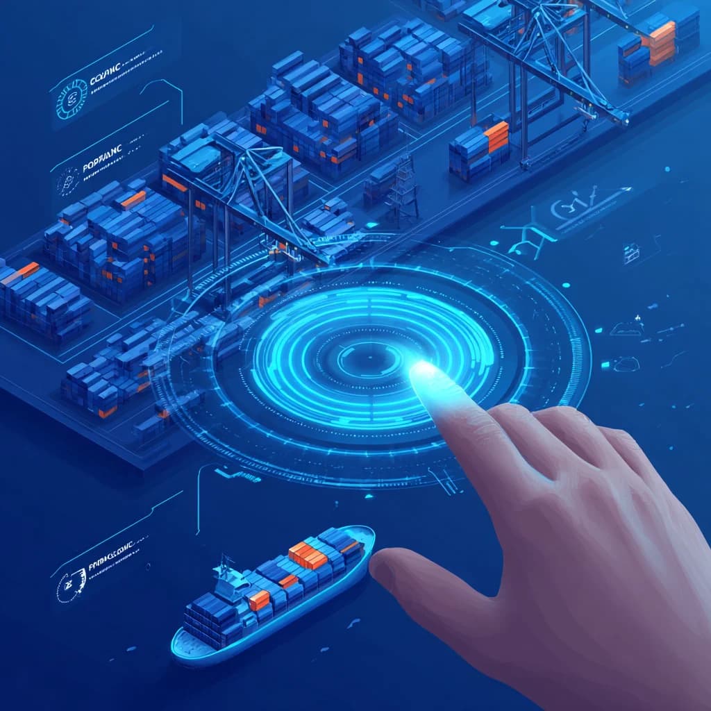 정사각형 항만 AI 일러스트 1